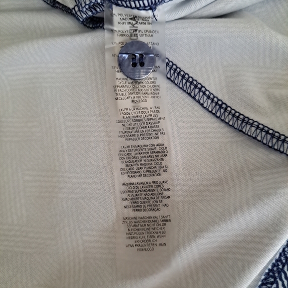 EP New York UPF+50 Sleeveless Blue Geometric 1/4 Zip Golf Dress Sz L EUC - Picture 7 of 11